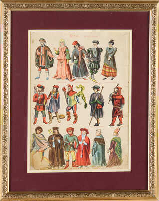 Неизвестный художник. Эскизы костюмов XV в.